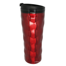 Unique Stainless Steel Double Wall Travel Mug 16oz Red